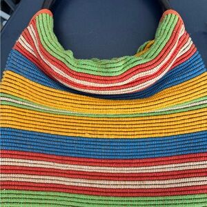 Multicolor Striped Women's Bag